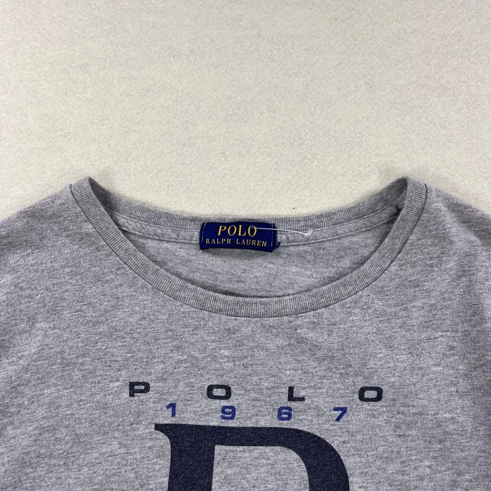 Polo Ralph Lauren Mens Grey 12 M. Yacht Challenge 1967 Graphic T-Shirt M
